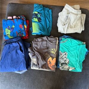Boys size 14 clothing lot- T-shirts, shorts, pants, pjs Eddie Bauer